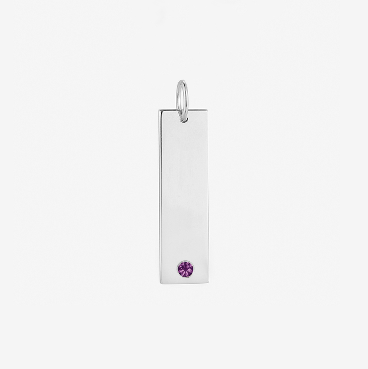 Amethyst Personalized Bar Sterling Silver