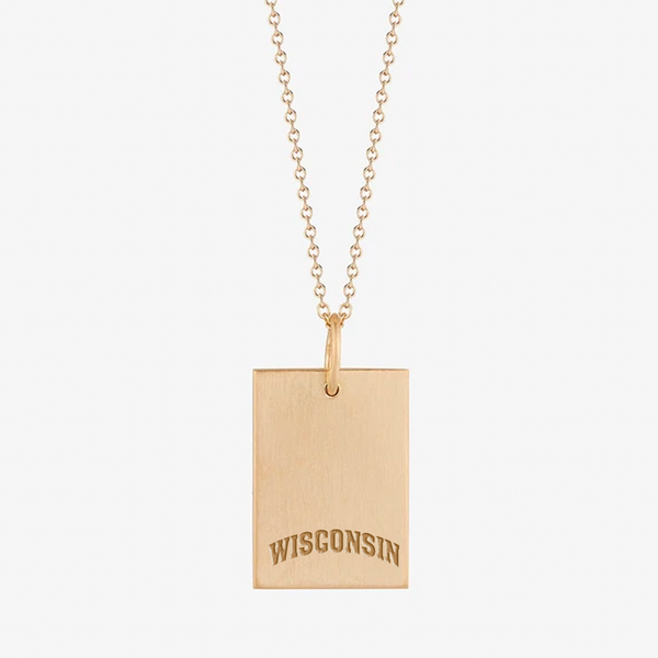 Wisconsin Rectangle Necklace