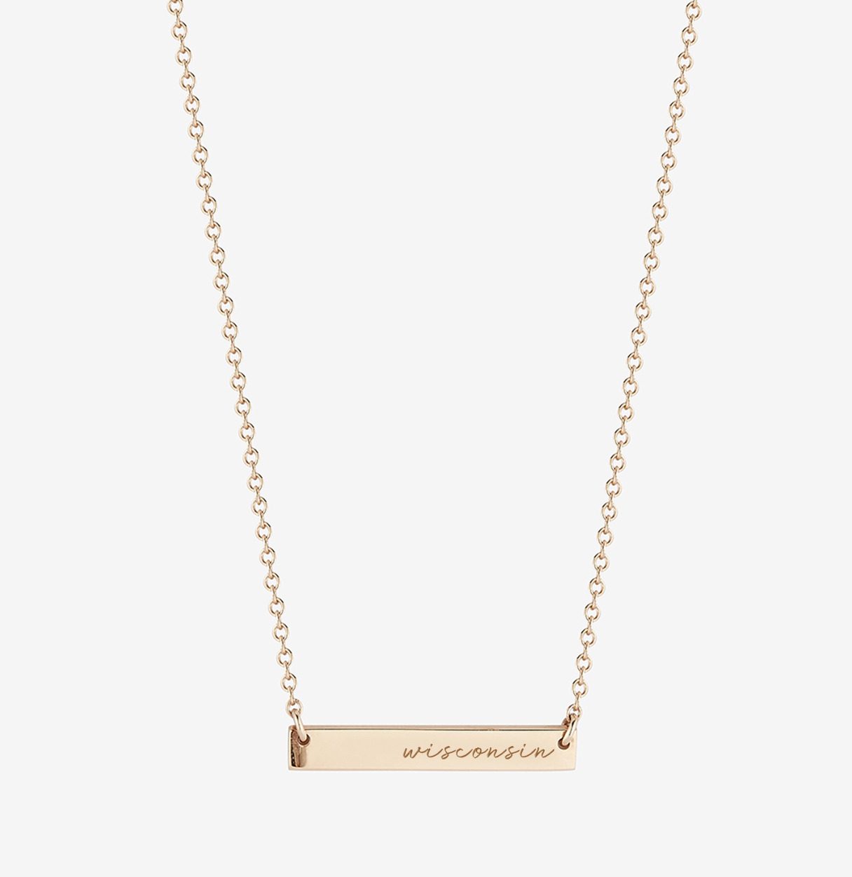 Wisconsin Horizontal Bar Necklace