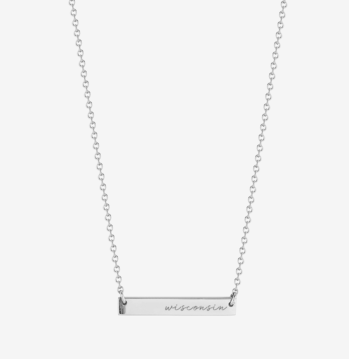 Wisconsin Horizontal Bar Necklace
