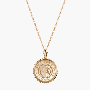 Xavier University Crest Gold Necklace