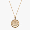 Gold Chi Omega Sunburst Crest Necklace
