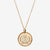 Gold Chi Omega Florentine Crest Necklace Petite