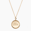 Zeta Tau Alpha Sunburst Letters Necklace