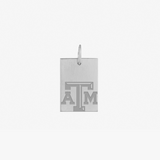 Texas A&M Rectangle Necklace Pendant Silver