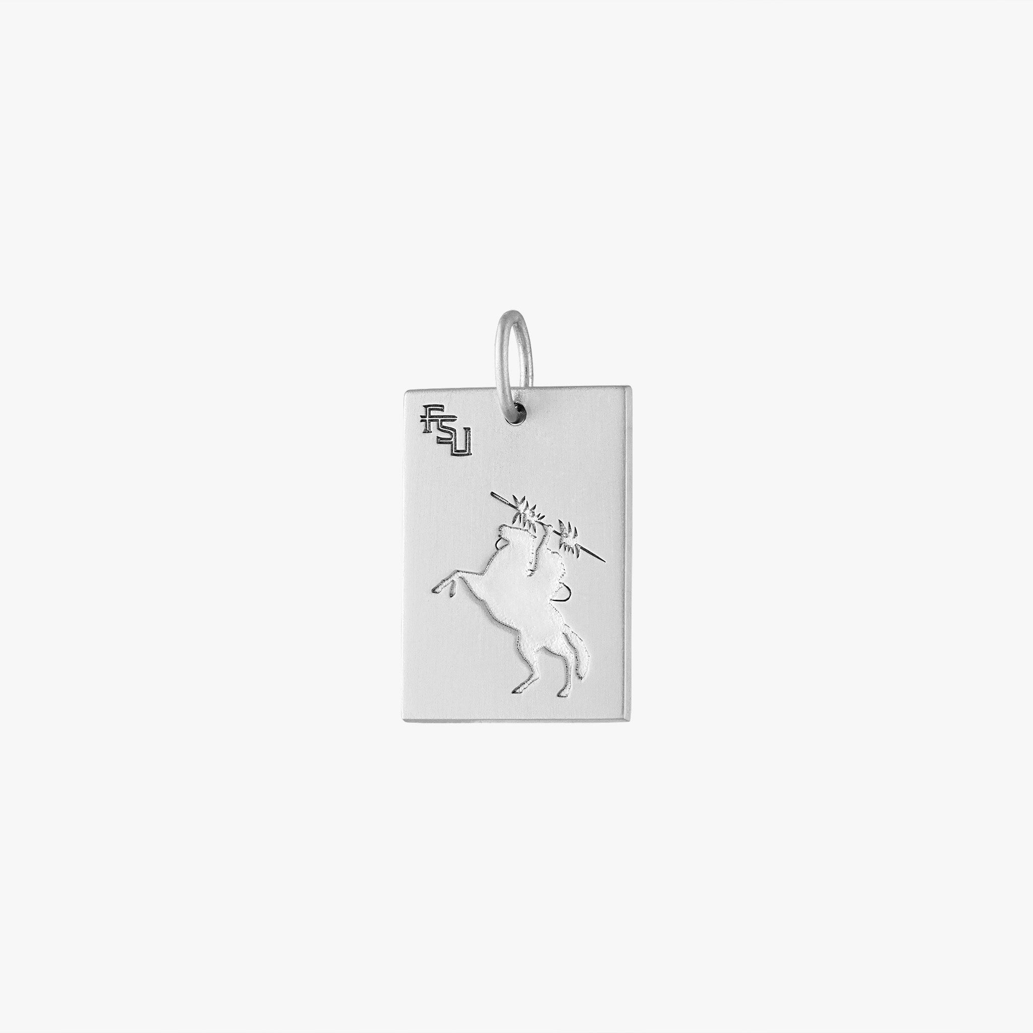 FSU Statue Rectangle Pendant