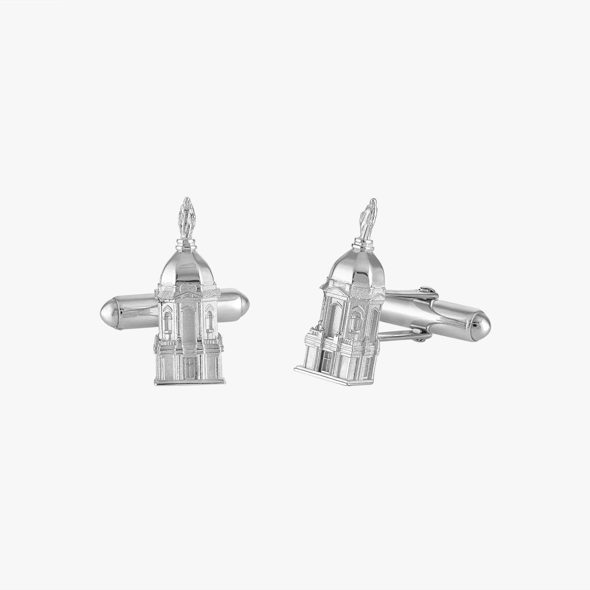 Silver Notre Dame Golden Dome Cufflinks