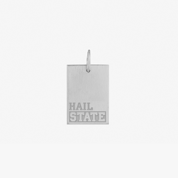 Mississippi State Hail State Rectangle Necklace